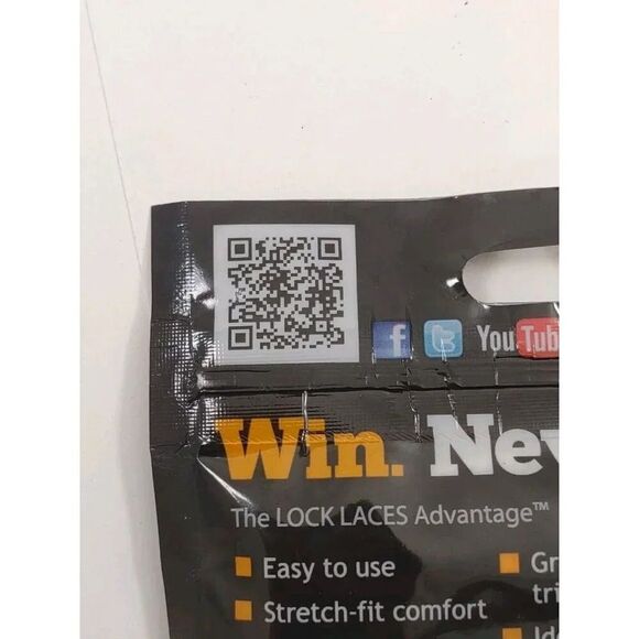 Lock Laces Elastic No Tie Shoelaces One Size Fits White with BLACK Locks New - Picture 5 of 8